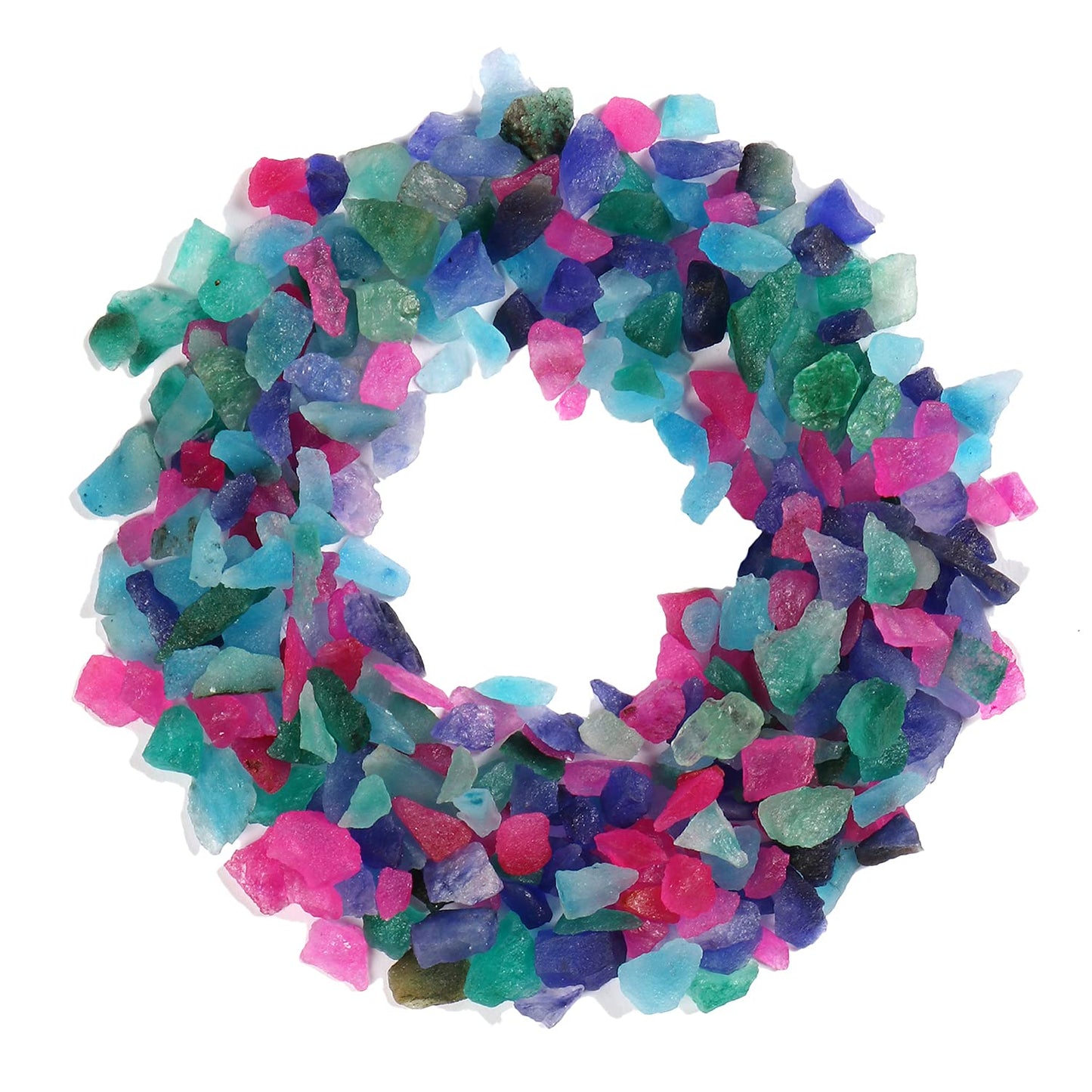 200.00 Ct. Natural Ruby,Emerald,Sapphire Small Rough Chips Crushed Stone Healing Reiki Crystal Jewelry Making Home Decoration