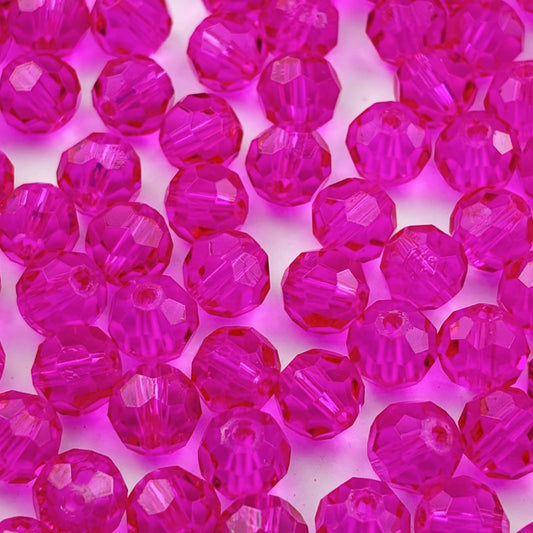 YUEXIGO 400pcs 3mm Round Crystal Glass Beads for Jewelry Making, Faceted Crystal Glass Spacer Beads for Bracelet Earring Necklace DIY Craft(Rose Red)