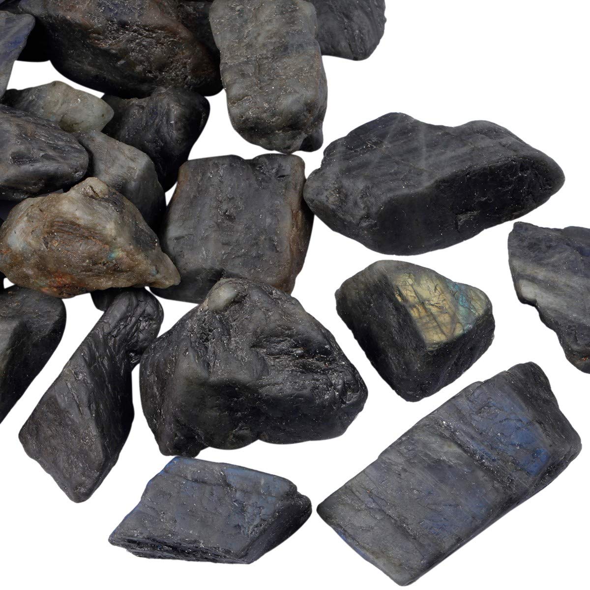 rockcloud 1 lb Natural Crystals Raw Rough Stones for Cabbing,Tumbling,Cutting,Lapidary,Polishing,Reiki Crytsal Healing,Labradorite