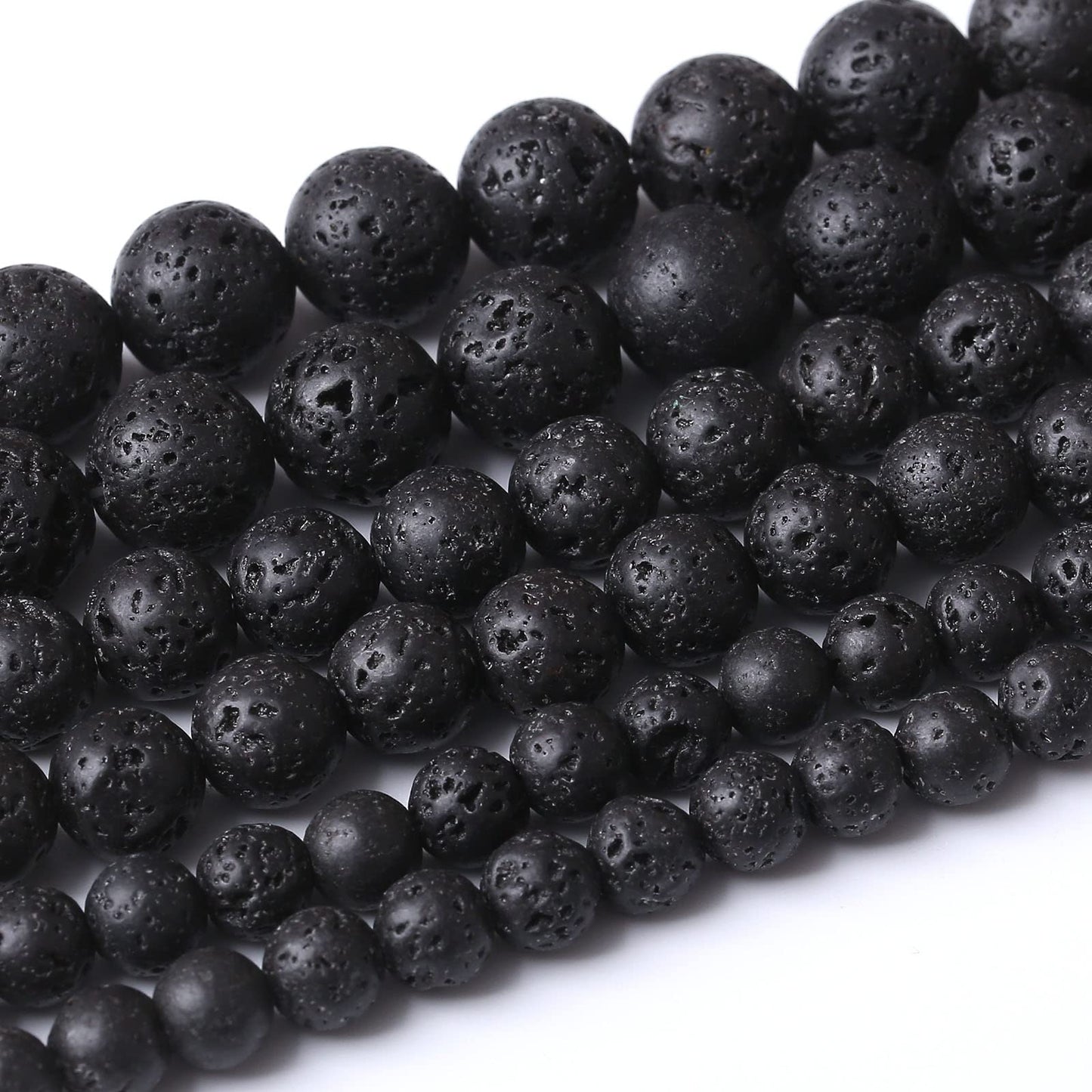 32PCS 12MM Natural Lava Stone Beads Energy Healing Beads for DIY Jewelry Bracelet Necklace Making for Jewelry Making15Inch