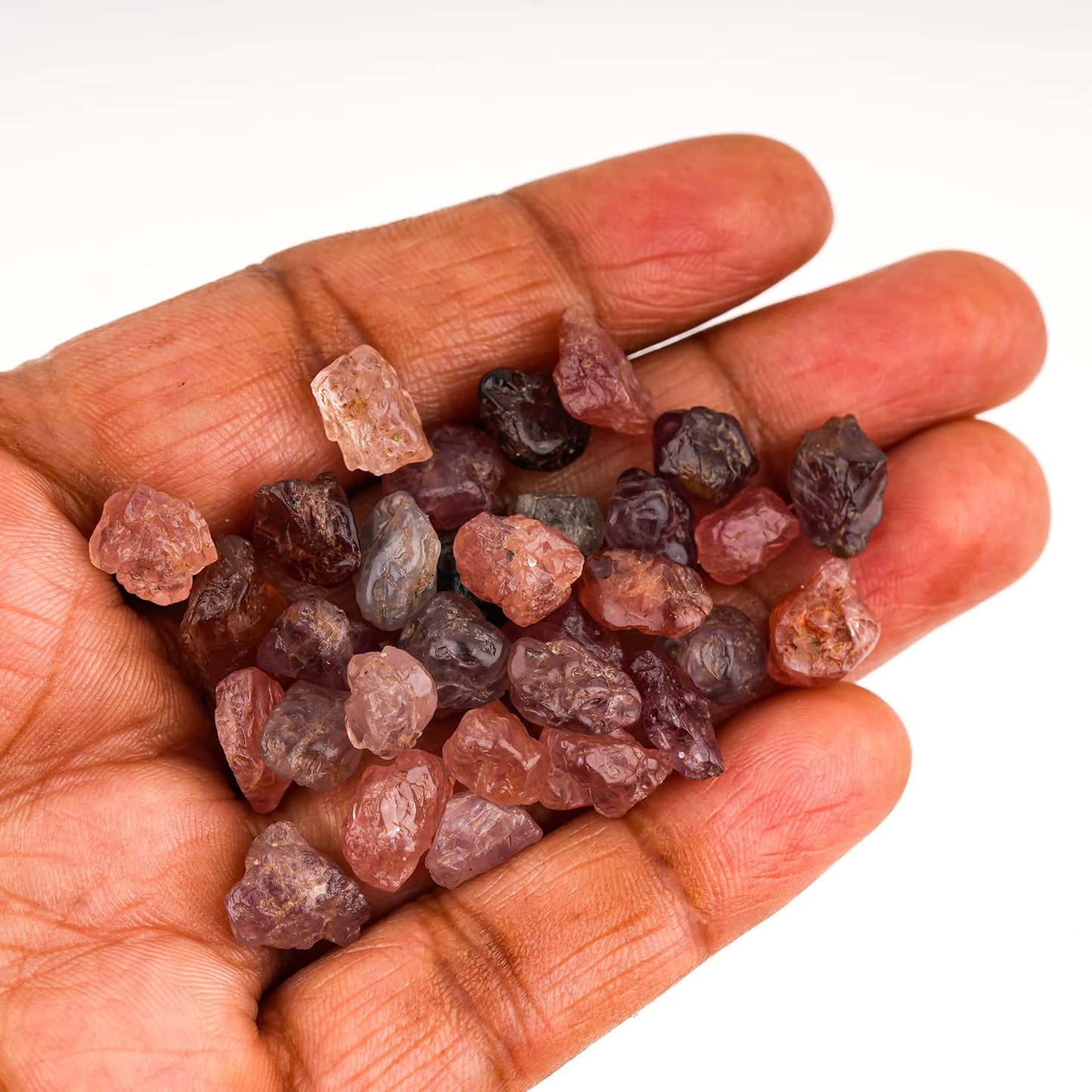 ColouredRocks 100 carats Multi-Spinel Crystals, Raw Stones, Rough Gemstones, Jewelry Making Supply, Cabbing, Polishing, Cutting, DIY, Crafts (30+pcs) (5-8mm)