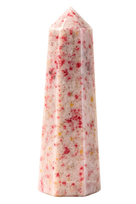 Amazing Gemstone Cinnabarite Crystal Towers - Natural Healing Crystal Point Obelisk for Reiki Healing and Crystal Grid (3" to 4" INCH)