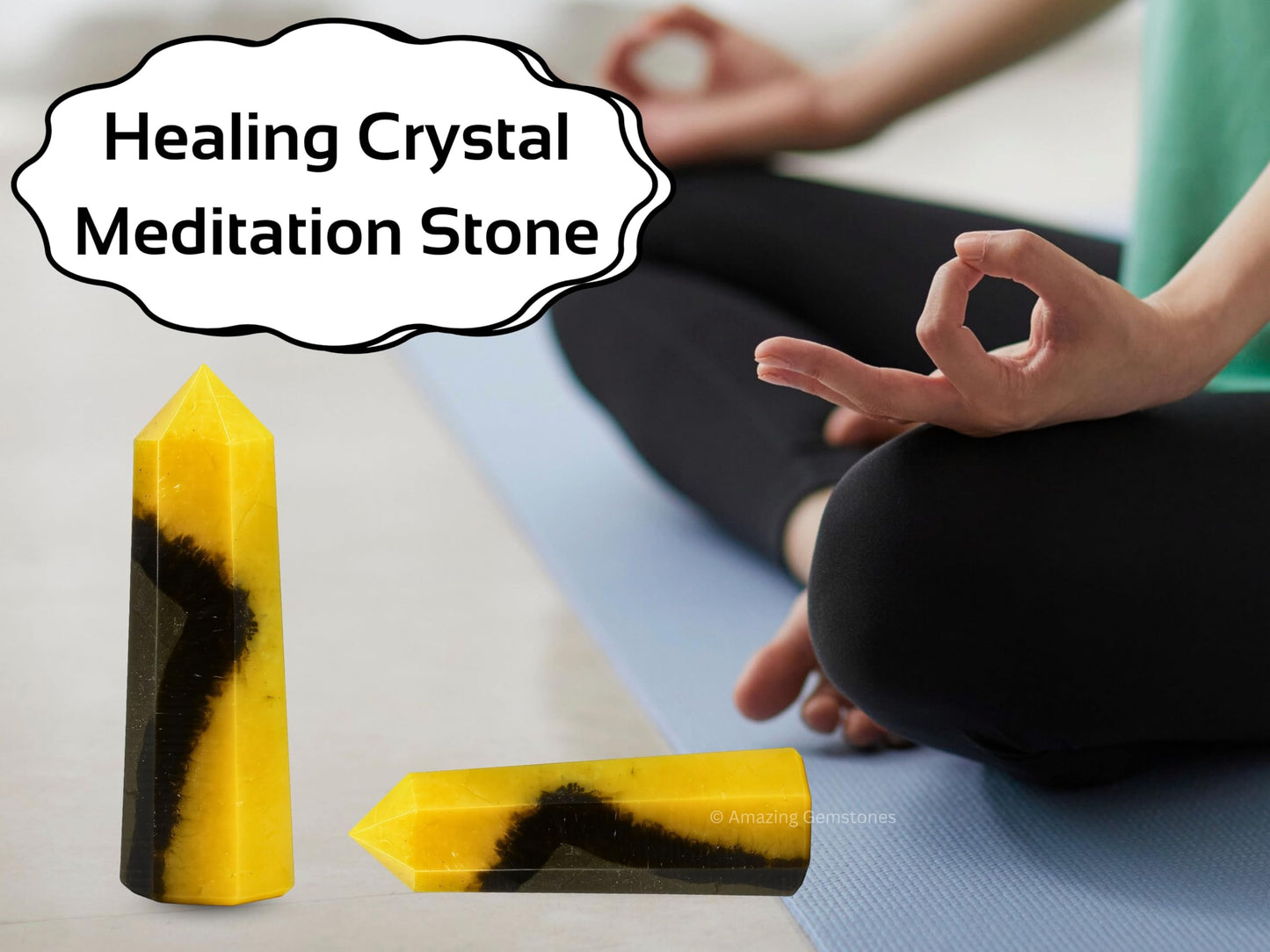 Amazing Gemstone Septarian Crystal Towers - Natural Healing Crystal Point Obelisk for Reiki Healing and Crystal Grid (3" to 4" INCH)