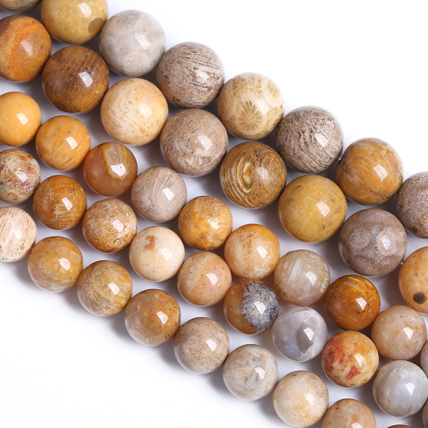 8MM 45PCS Natural Stone Coral Jade Chrysanthemum Beads for Jewelry Making DIY Bracelet