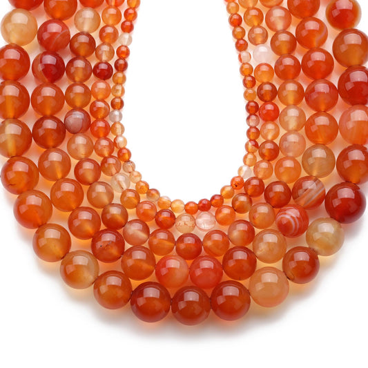 Zenkeeper 108Pcs Natural Jade Orange Agate Spacer Loose Beads Bulk with Holes Handcrafted for DIY Bracelets Jewelry Making Crafts Supplies