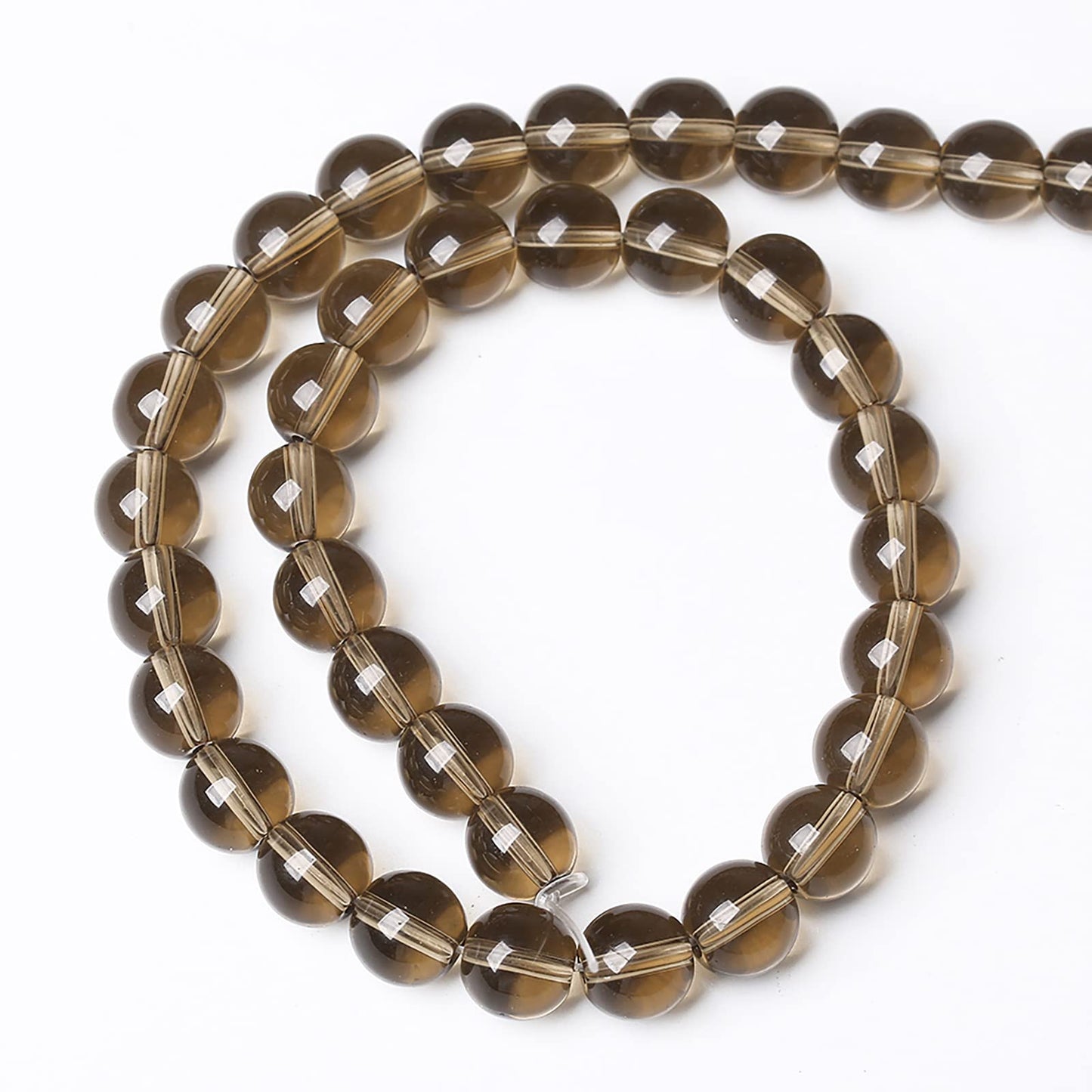 10MM 38PCS Smoky Quartz Glass Crystal Beads for Jewelry Making DIY Bracelet