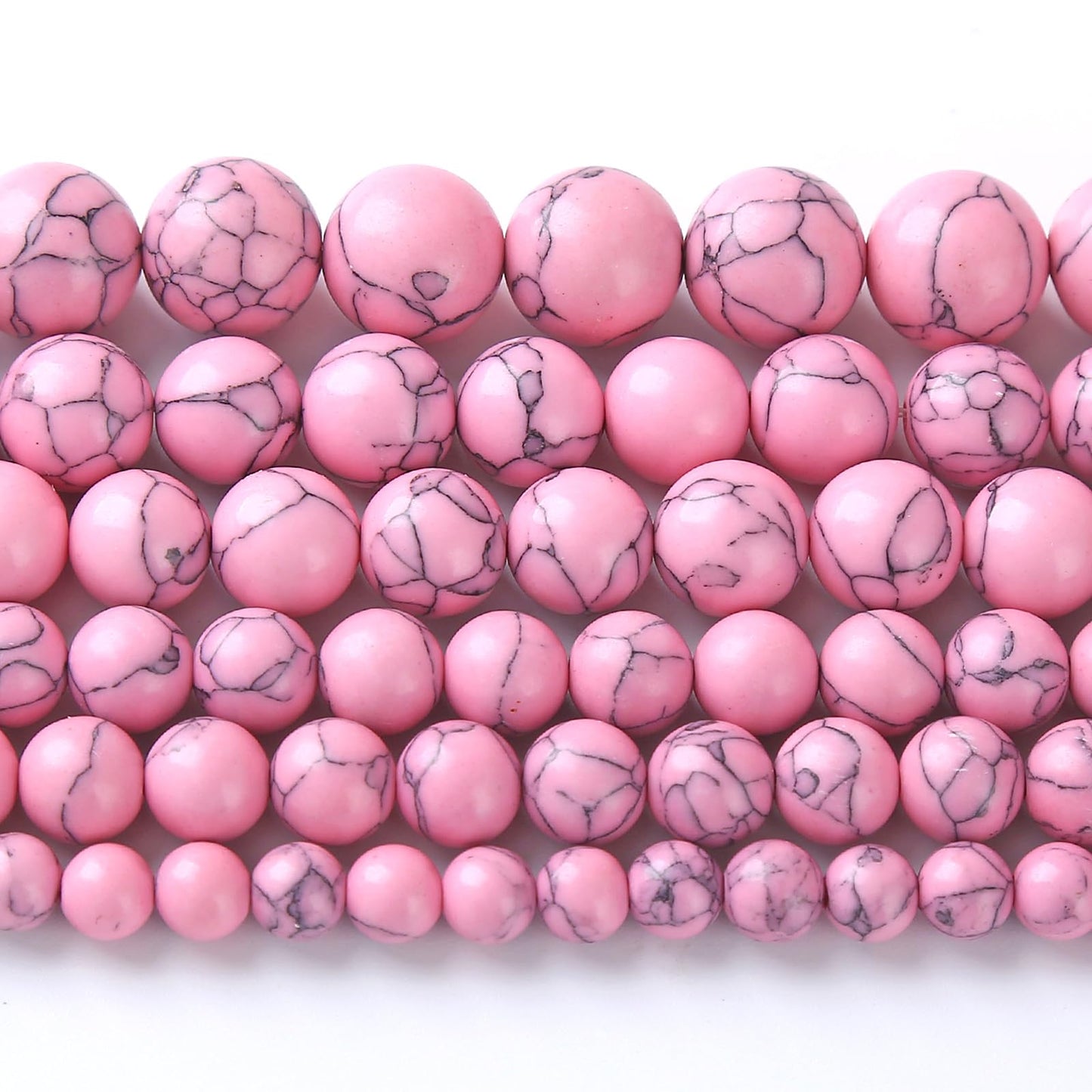 6MM 60PCS Pink Turquoise Spacer Loose Beads for Jewelry Making DIY Bracelet Necklace