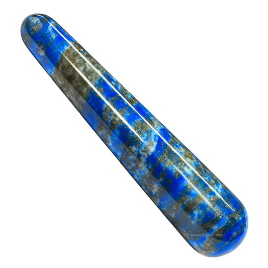 Amazing Gemstone Lapis Lazuli Crystal Wand Massage Stick - Pelvic Wand Gua Sha for Adults - Crystals and Healing Stones Massage Wands for Adults Gifts (Smooth)
