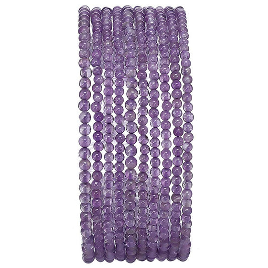 BEADIA Natural Amethyst Crystal Stone Round Loose Semi Gemstone Beads for Jewelry Making 2-2.5mm 38cm/Strand