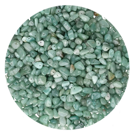 Natural Chip Stone Beads 450pcs Green Aventurine Chips 5-8mm Genuine Real Irregular Healing Crystal Rocks Hole Drilled DIY Loose Gemstone Beads for Jewelry Making Bracelet Earrings Necklace Crafting