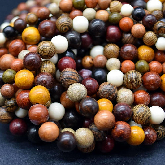 Zenkeeper 108pcs 8mm Gorgeous Natural Round Polished Rosewood Loose Beads for Jewelry Making DIY Handmade Crafts