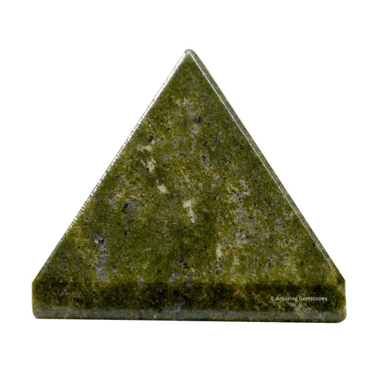 Amazing Gemstone Vesuvianite Pyramid Crystal Healing Stones - 1" Great Pyramid Figurine of Natural Stone Pyramid for Meditation, Reiki, Chakra Balancing and Crystal Pyramids Grid