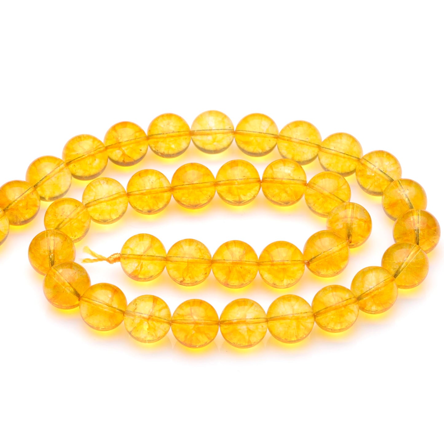 Youngbling Natural Crystal Beads for Jewelry Making,8mm Citrine Polished Round Smooth Stone,Genuine Real Stone Red Beads for Bracelet Necklace 15 Inch