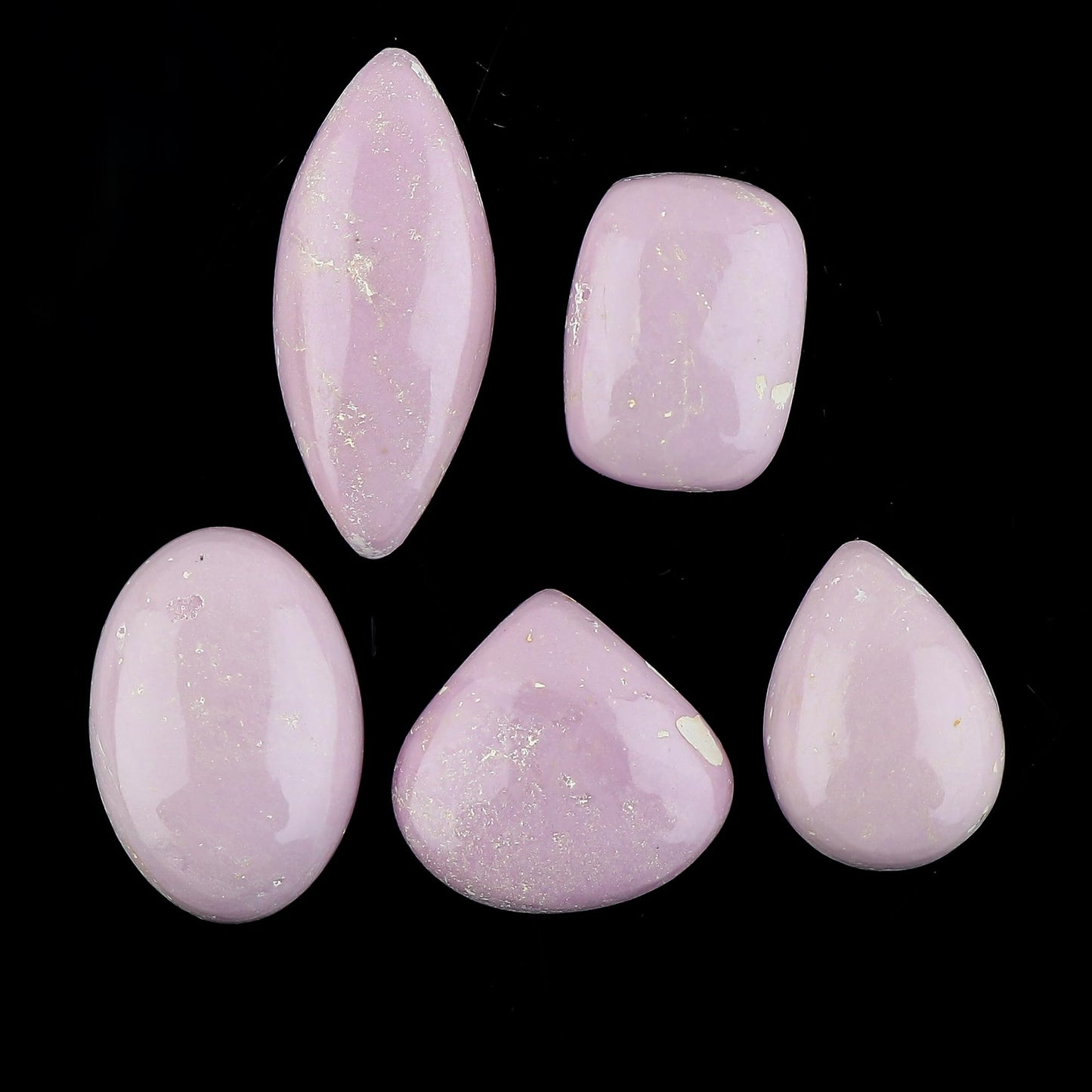 CRYSTALINES 5pcs, Natural Phosphosiderite Gemstone, Wholesale Phosphorite Cabochon, DIY Craft, Jewelry Making, Flat Back Stones Supplies, Healing Crystals, Wire Wrapping, Gem Collection