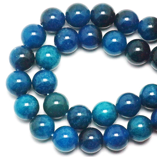 DIQIO Natural Stone Beads Gemstone Beads for Jewelry Making - 6mm Blue Ppatite Beads for Bracelets, Semi Precious Jade Round Beads(58-60pcs, 6mm, Blue Ppatite)