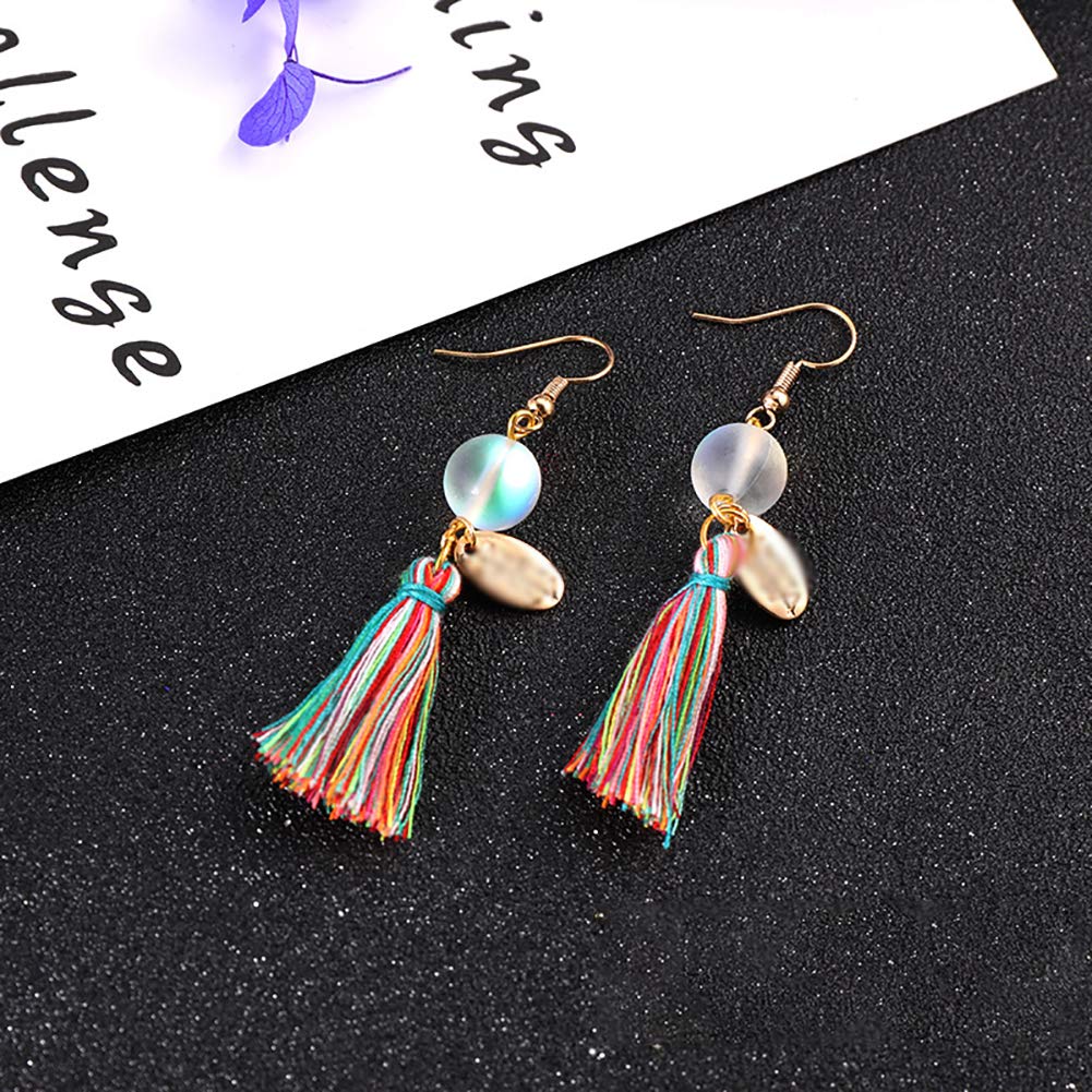 UUYYEO Matte Crystal Glass Mermaid Aurora Moonstone Beads for Jewelry Making - 6 mm, 100 pcs