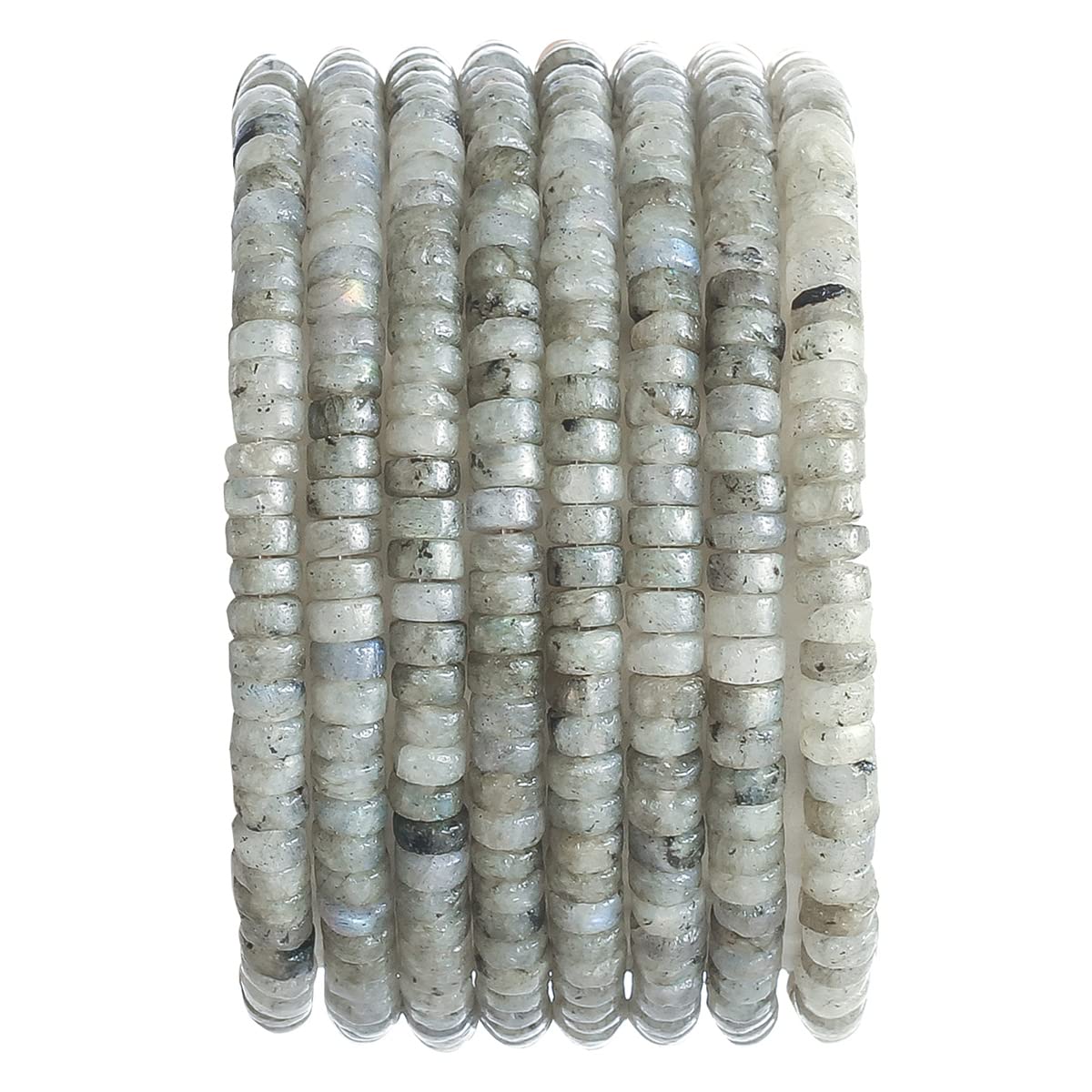 Natural Spectrolite Stone Spacer Beads 4x2mm 38cm/str Flat Round Loose Semi Gemstone Caps for Making Bracelets Necklace