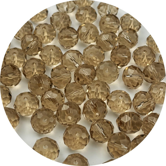 YUEXIGO 500pcs 4mm Crystal Glass Beads for Jewelry Making, Faceted Rondelle Glass Spacer Beads for Wind Chimes Bracelet Earring Necklace DIY Craft(Champagne)