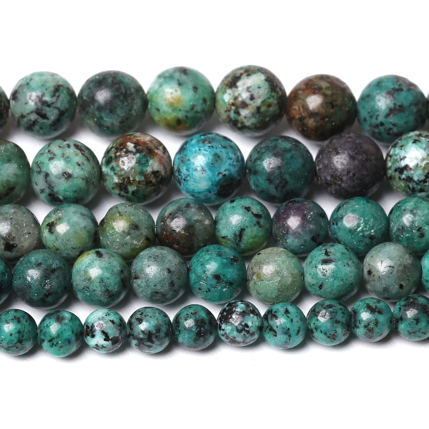 8MM 45PCS Natural Stone African Turquoise Loose Beads for Jewelry Making DIY Bracelet