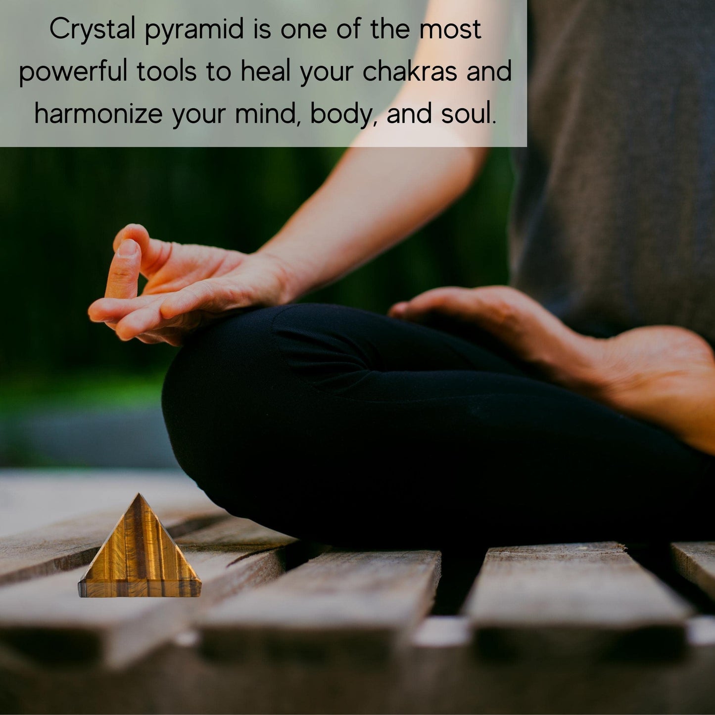 Amazing Gemstone Tigers Eye Pyramid Crystal Healing Stones - 1" Great Pyramid Figurine of Natural Stone Pyramid for Meditation, Reiki, Chakra Balancing and Crystal Pyramids Grid