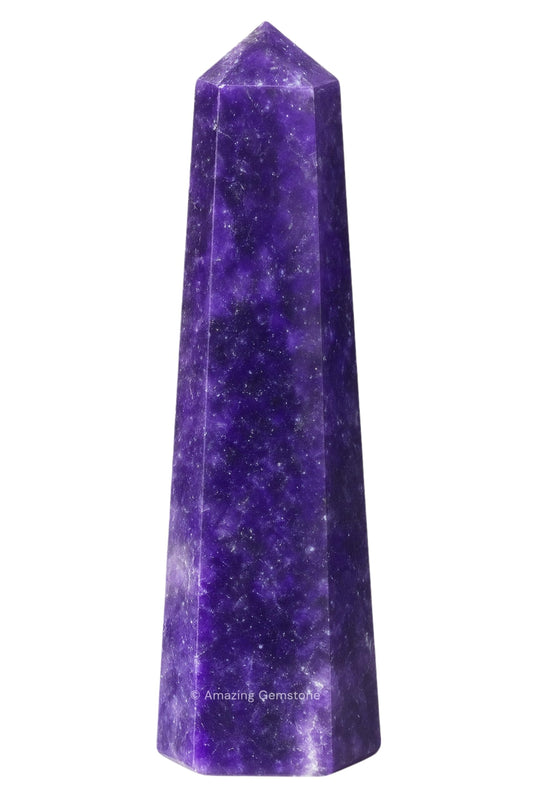 Amazing Gemstone Lepidolite Crystal Towers ~ Natural Healing Crystal Point Obelisk for Reiki Healing and Crystal Grid (3" to 4" INCH)