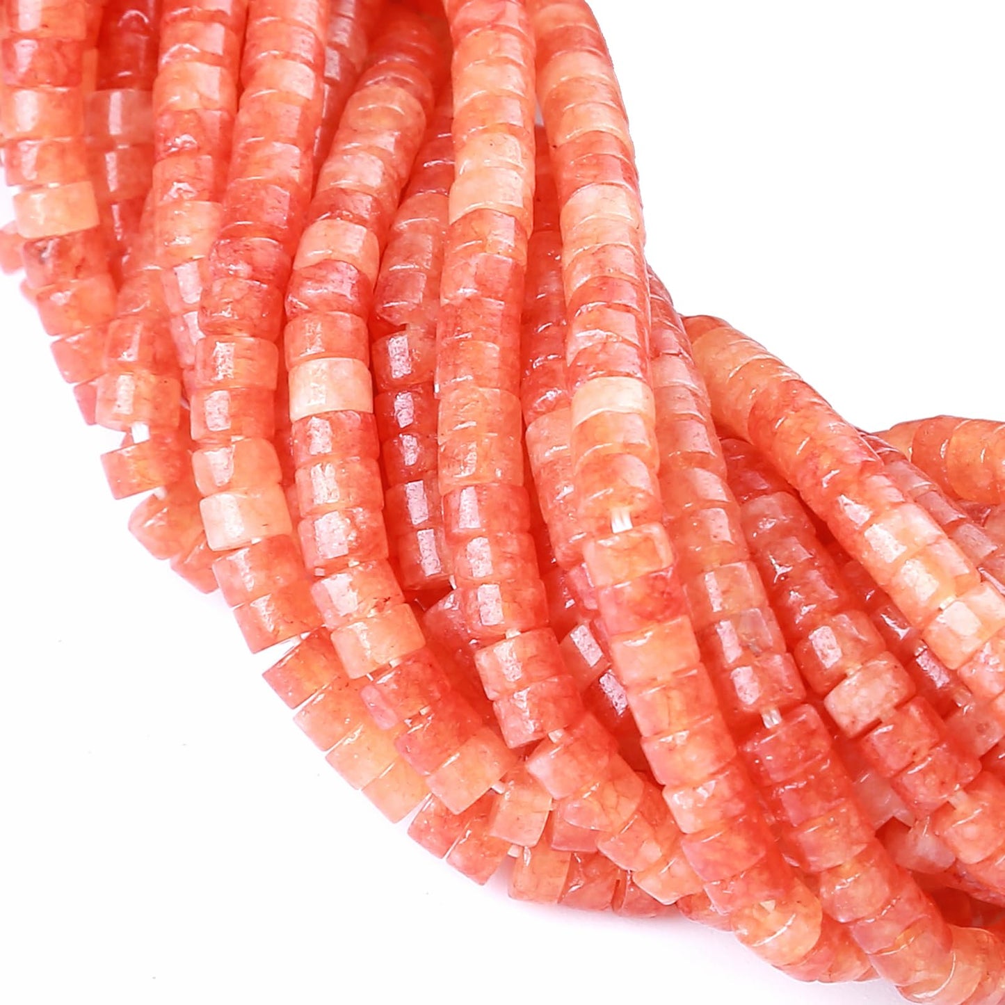2x4MM 150PCS Sunstone Tube Cylinder Rondelle Abacus Disk Spacer Loose Beads for Jewelry Making