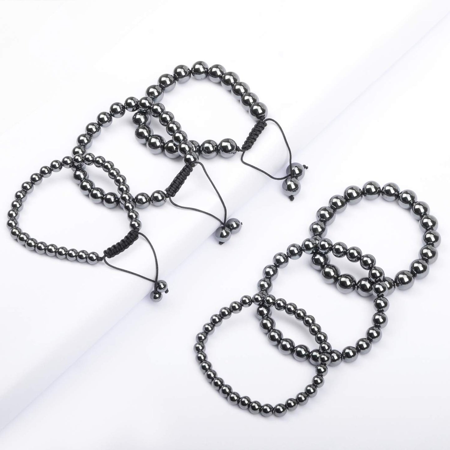 AD Beads Natural Gemstone Round Loose Beads 15" for Bracelet Necklace Earrings Jwelery Making Crafts DIY (4mm, Black Hematite)
