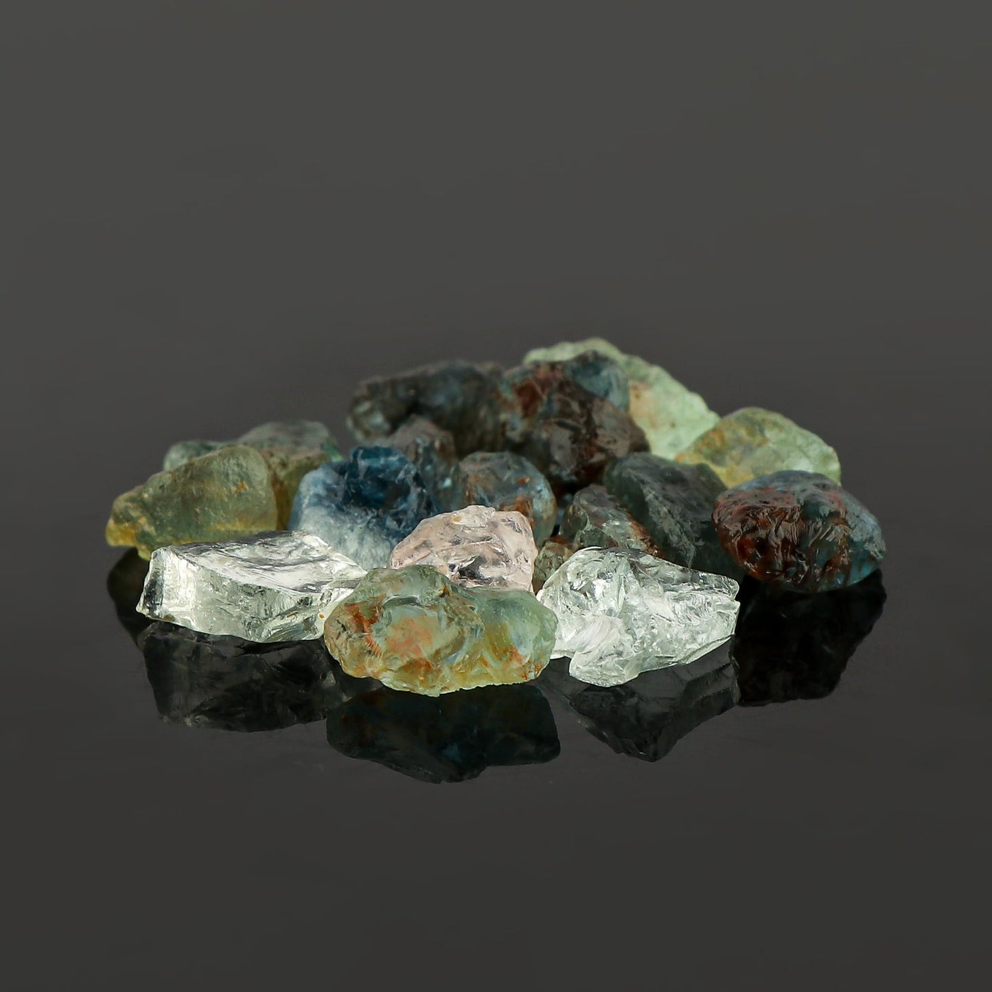CRYSTALINES 50cts, Wholesale Natural Raw Aquamarine Gemstone, Tiny Junky Rough Stones Lot, Bulk Loose Supplies, DIY Crafts, March Birthstone, Chakra Healing Crystals, Gem Collection, 16-18pcs