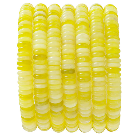 Natural Lemon Jade Disk Stone Spacer Beads 6x2mm 38cm/str Flat Rondelle Loose Semi Gemstone Caps for Making Bracelets Necklace