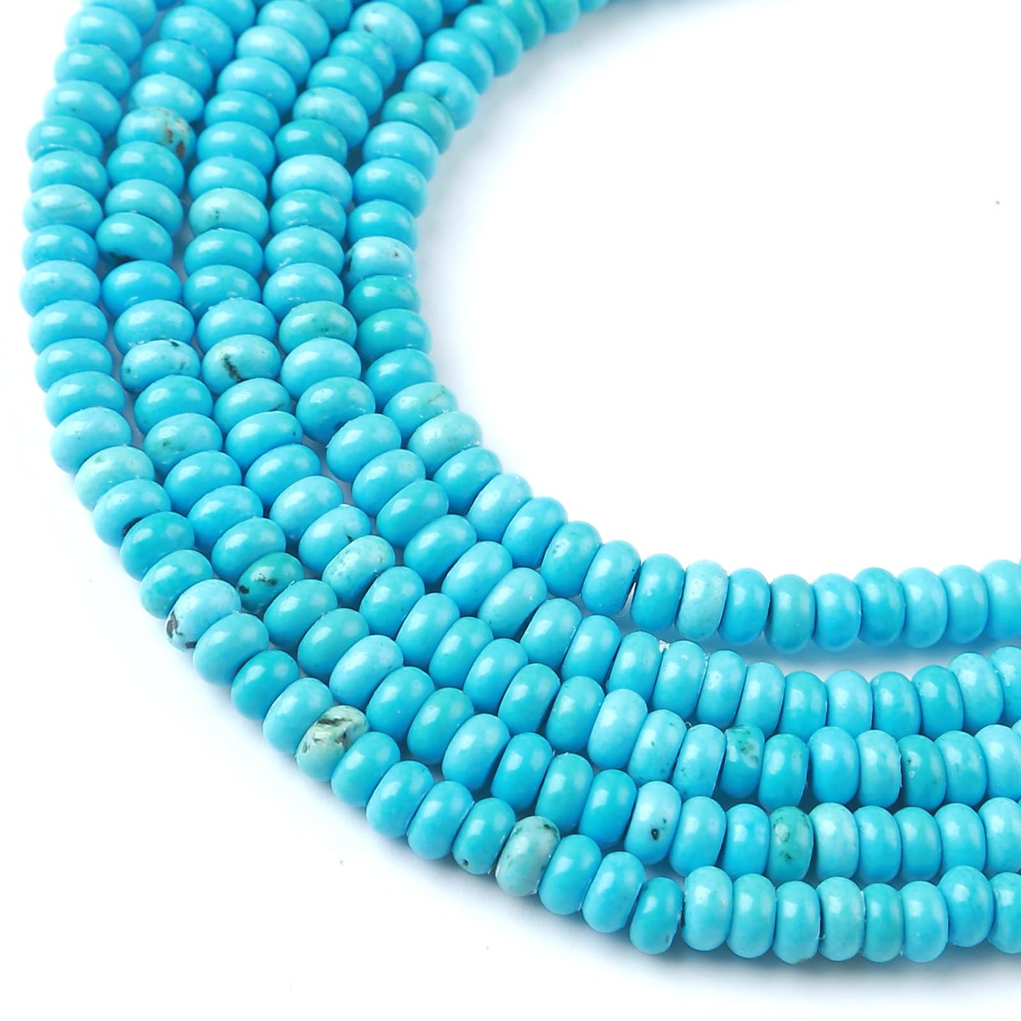 2x4MM 150PCS Turquoise Tube Rondelle Abacus Disk Spacer Loose Beads for Jewelry Making