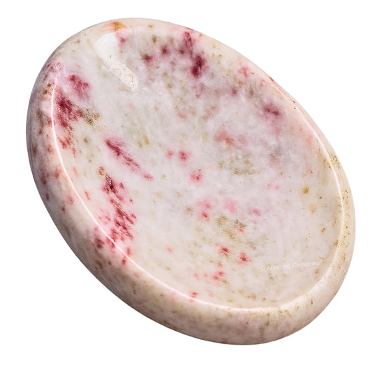 Amazing Gemstone Cinnabarite Worry Stone Crystals and Healing Stones - Worry Stones for Stress Relief Gifts - Piedra Crystal Fidget for Meditation - Unique Stocking Stuffers and Birthday Gifts