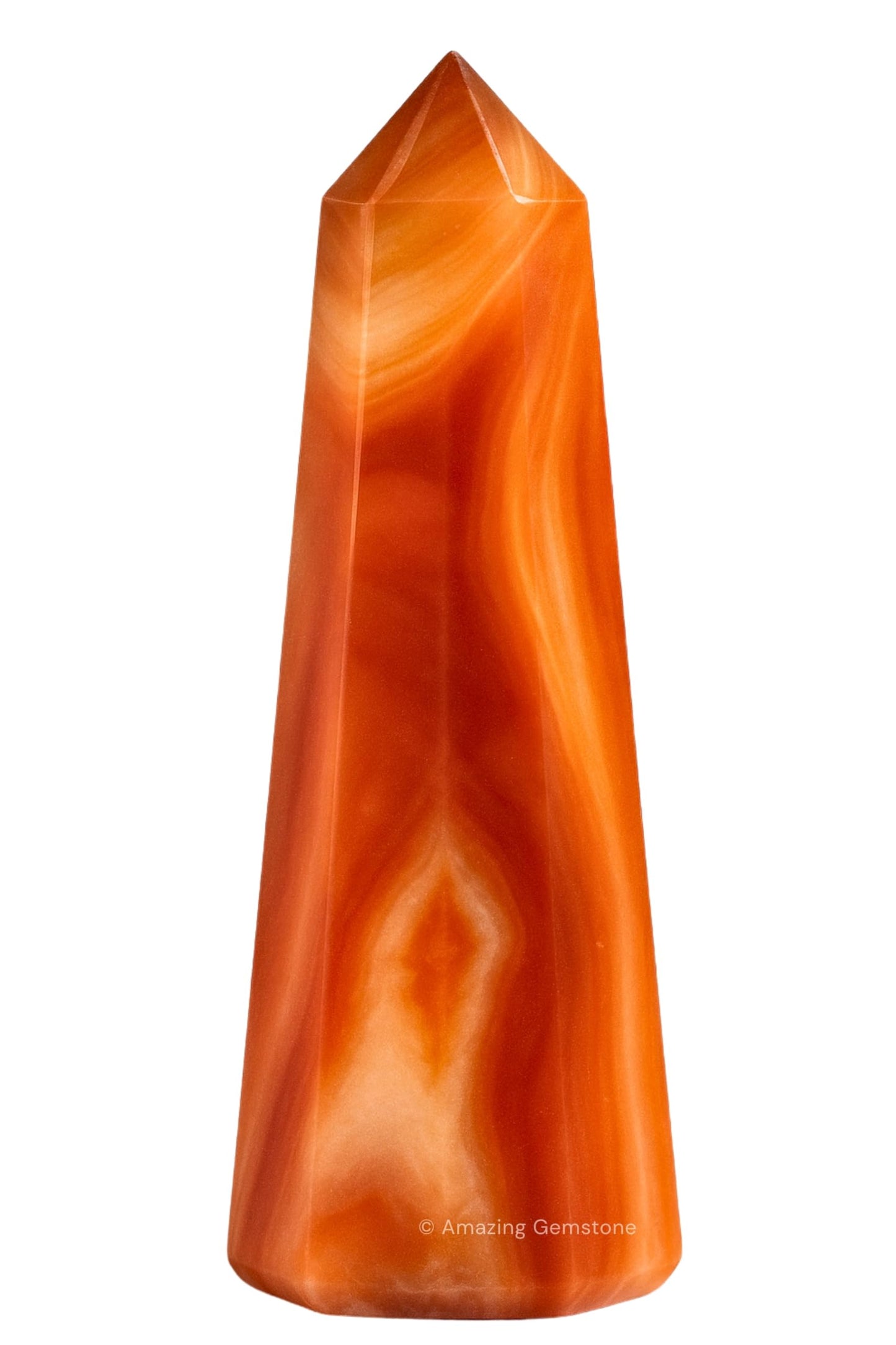 Amazing Gemstone Carnelian Onyx Crystal Towers - Natural Healing Crystal Point Obelisk for Reiki Healing and Crystal Grid (3" to 4" INCH)