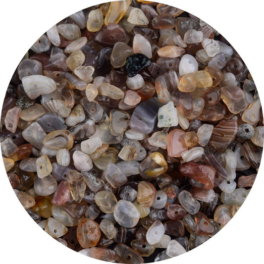 Natural Chip Stone Beads Persian Gulf Agate 5-8mm About 400 Pieces Irregular Gemstones Healing Crystal Loose Rocks Bead Hole Drilled DIY for Bracelet Jewelry Making(5-8mm, Persian Gulf Agate)