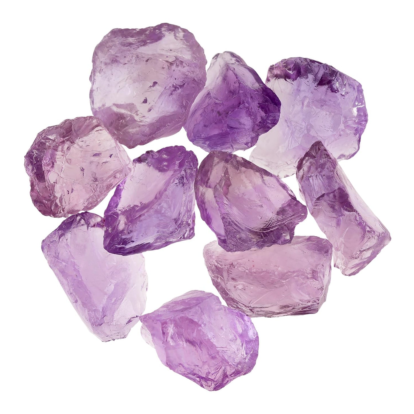 ColouredRocks 100 carats Pink Amethyst Crystals, Raw Stones, Rough Gemstones, Jewelry Making Supply, Cabbing, Polishing, Cutting, DIY, Crafts (8+pcs) (12-16mm)