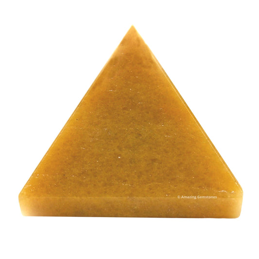 Amazing Gemstone Yellow Jasper Pyramid Crystal Healing Stones - 1" Great Pyramid Figurine of Natural Stone Pyramid for Meditation, Reiki, Chakra Balancing and Crystal Pyramids Grid