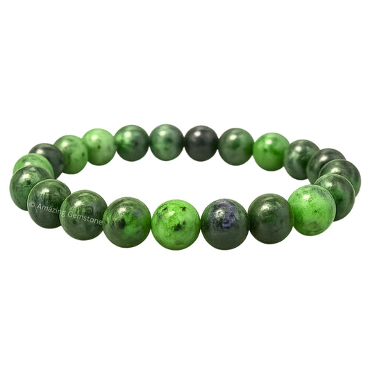 Amazing Gemstone Crystal Bracelet for Women Men's Gifts - Protection Healing Crystal Bracelet - 8mm Gemstone Beaded Stretchable Bracelet Pulseras Para Hombres Mujer Stocking Stuffers Mothers Day Gift (Ruby Zoisite)