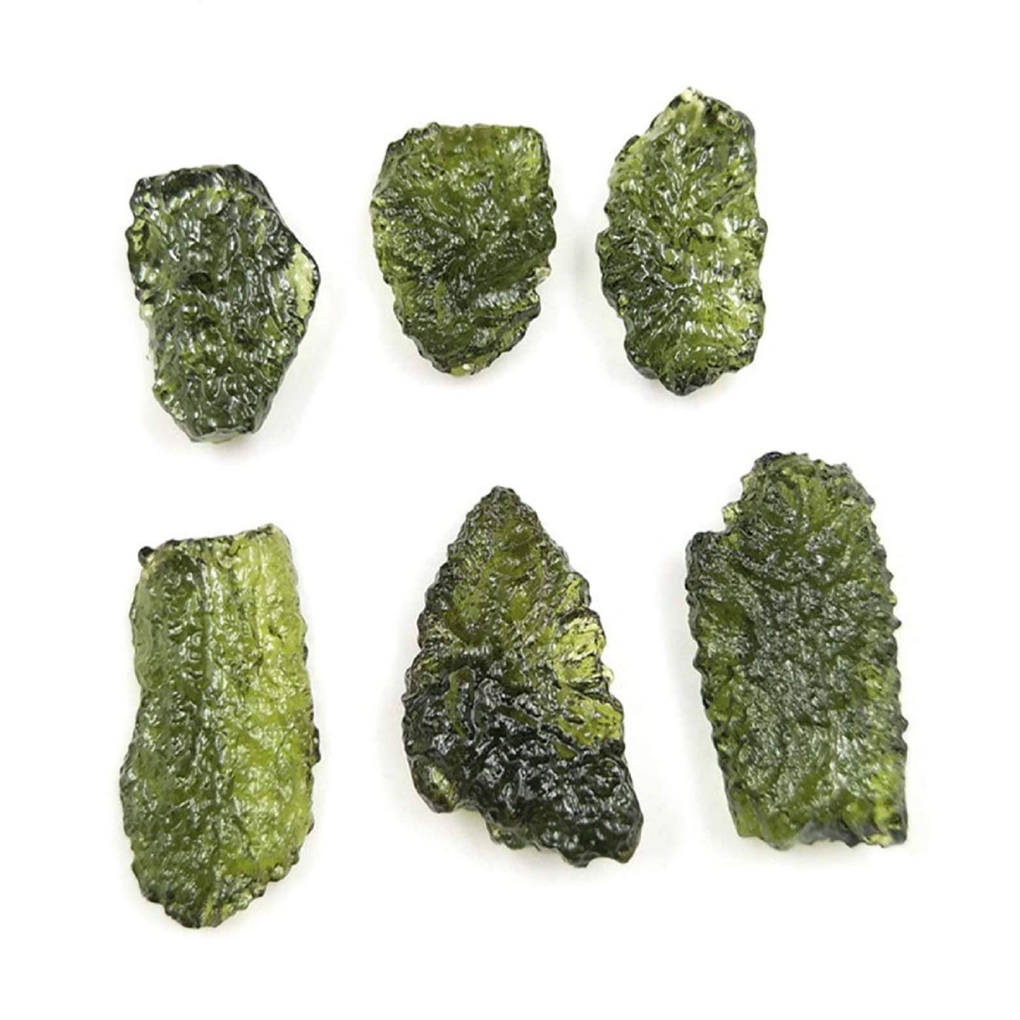 Green Irregular Shape Moldavite Czech Meteorite Multifunctional Artificial Raw Rough Crystal Energy Stone for Art Jewelry Making