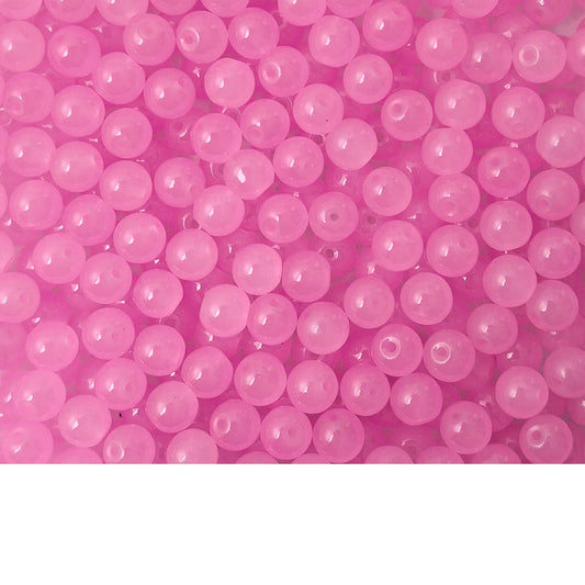 PAMIR TONG 400pcs 8mm Pink Round Glass Beads for Bracelet Pretty Smooth Loose Beads for Necklace-Earring-Jewelry Making-Home Decor and DIY Crafts & Projects