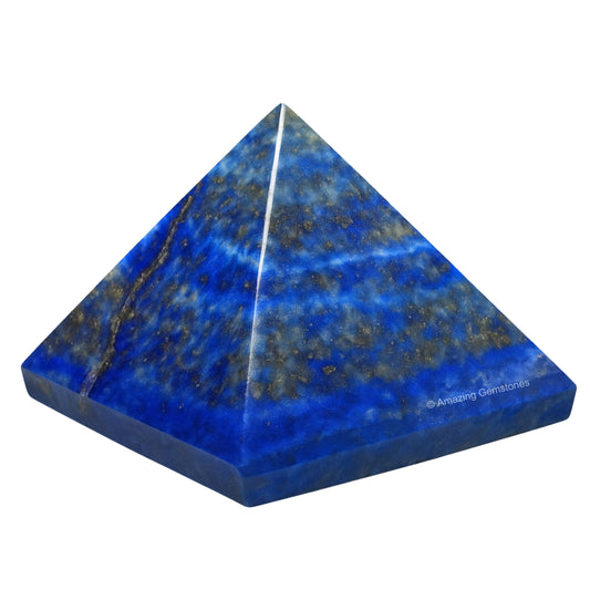Amazing Gemstone Lapis Lazuli Pyramid Crystal Healing Stones - 1.5" Great Pyramid Figurine of Natural Stone Pyramid for Meditation, Reiki, Chakra Balancing and Crystal Pyramids Grid