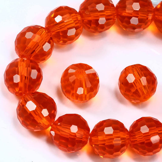 Dowarm 150PCS 6MM Round Crystal Glass Beads for Jewelry Making, Hyacinth Faceted Crystal Rondelle Spacer Beads for Crafts Bracelet Wind Chimes Suncatcher