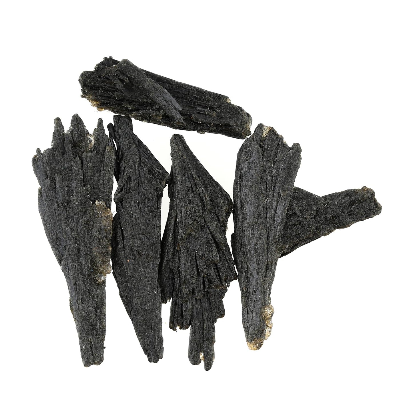 ColouredRocks 5pcs Black Kyanite Wings Crystals, Raw Stones, Rough Gemstones, Jewelry Making Supply, Cabbing, Polishing, Cutting, DIY, Crafts (50+ carats.) (20-30mm)