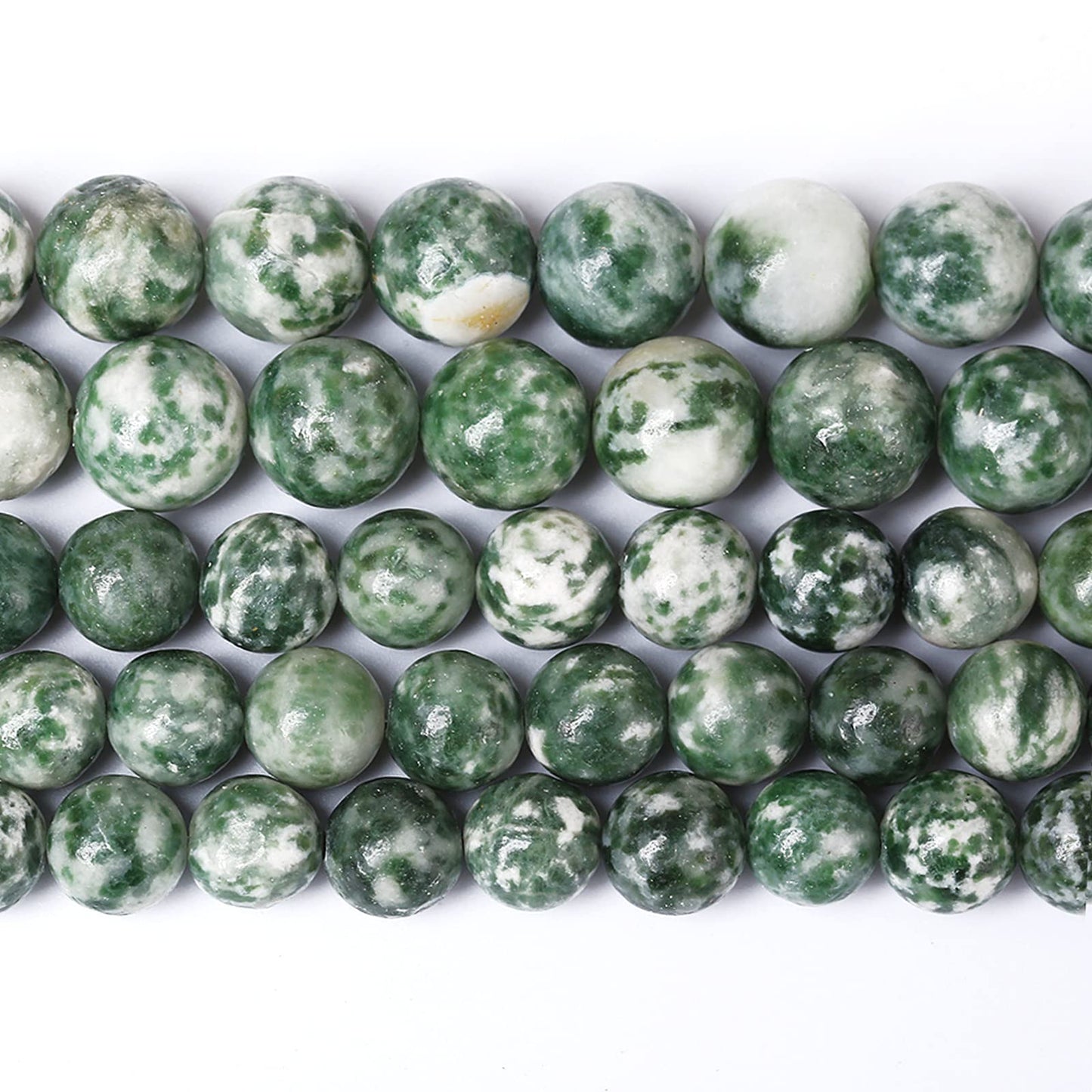 10MM 38PCS Natural Stone Verdant Jasper Loose Beads for Jewelry Making DIY Bracelet