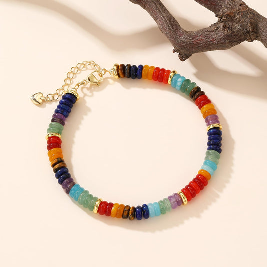 Korotho Chakra Bracelet for Women, Crystals and Healing Stones Crystal Bracelet Anxiety Relief Items Gifts 7 Chakra Bracelets Pulseras Para Mujer Spiritual Bracelets for Women Trendy