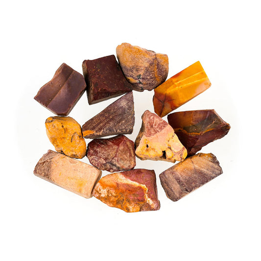 ColouredRocks 100 carats Mookaite Crystals, Raw Stones, Rough Gemstones, Jewelry Making Supply, Cabbing, Polishing, Cutting, DIY, Crafts (10-12pcs) (10-15mm)