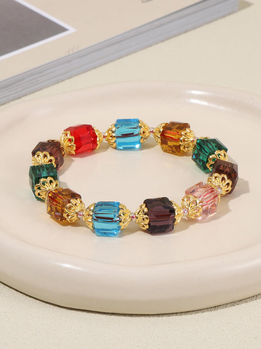 HANGINTHERE Seven Chakra Crystal Bracelet for Women, 10 mm Beaded Healing Stone Spiritual Gift for Mom Wife Best Friend, Birthday Anniversary Christmas (10mm Seven Chakra Crystal Bracelet for Women)