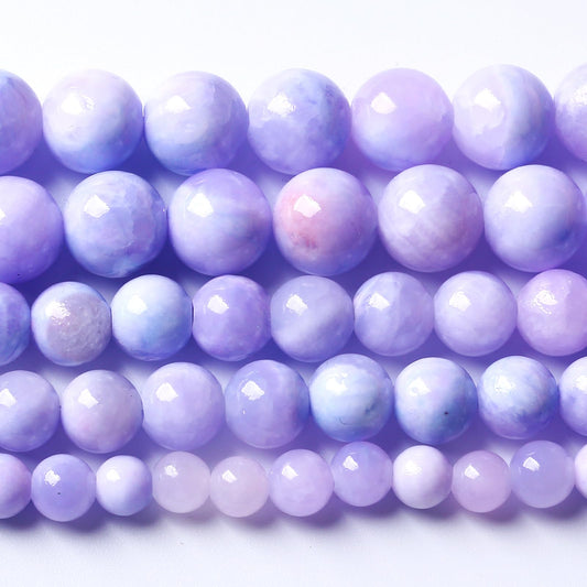 Galaxy Starry Purple Persian Jade Stone Beads Gem Round Loose Beads for Jewelry Making DIY Bracelet 32pcs 12mm 16"