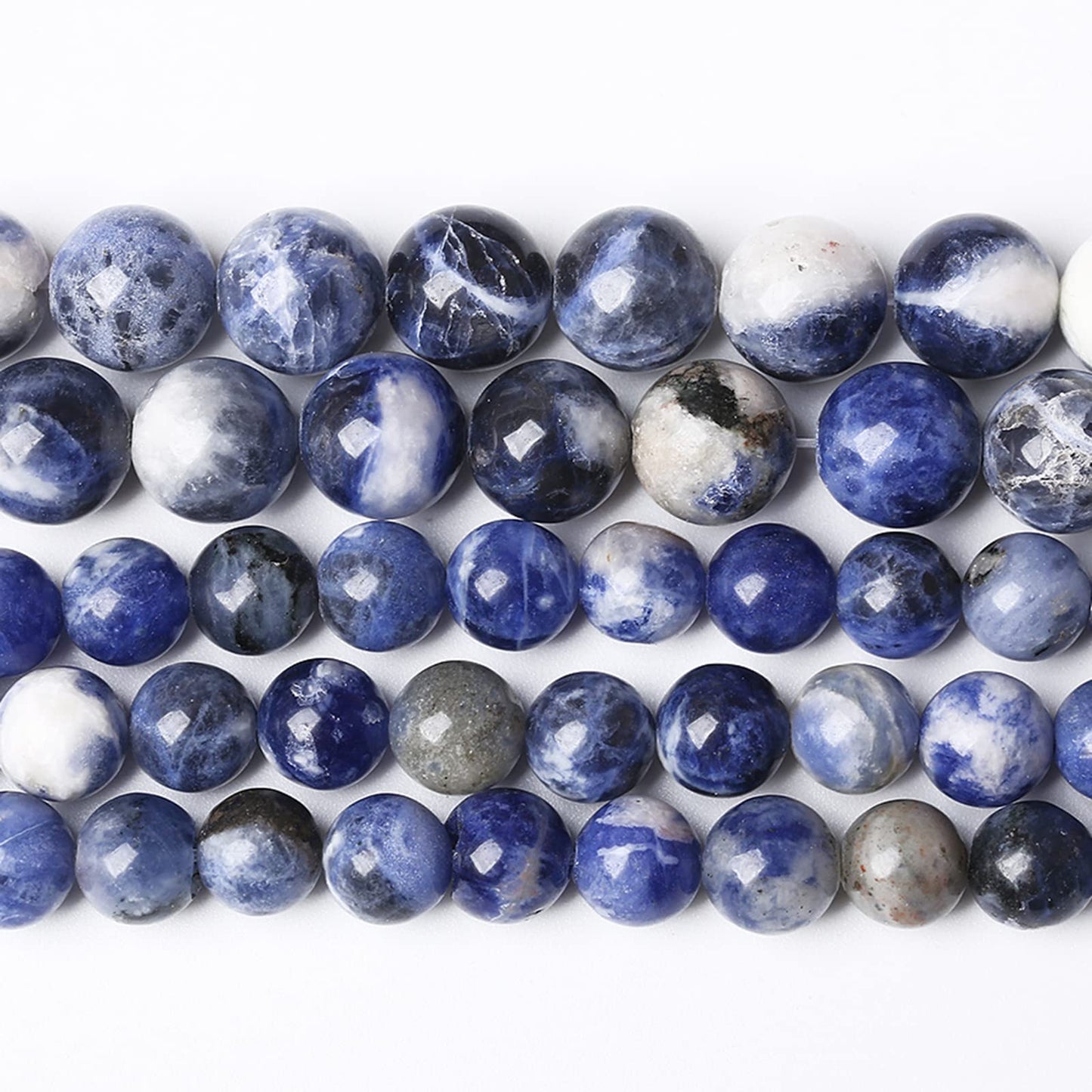 6MM 60PCS Natural Stone Blue Sodalite Round Loose Beads for Jewelry Making DIY Bracelet Necklace1 Strand