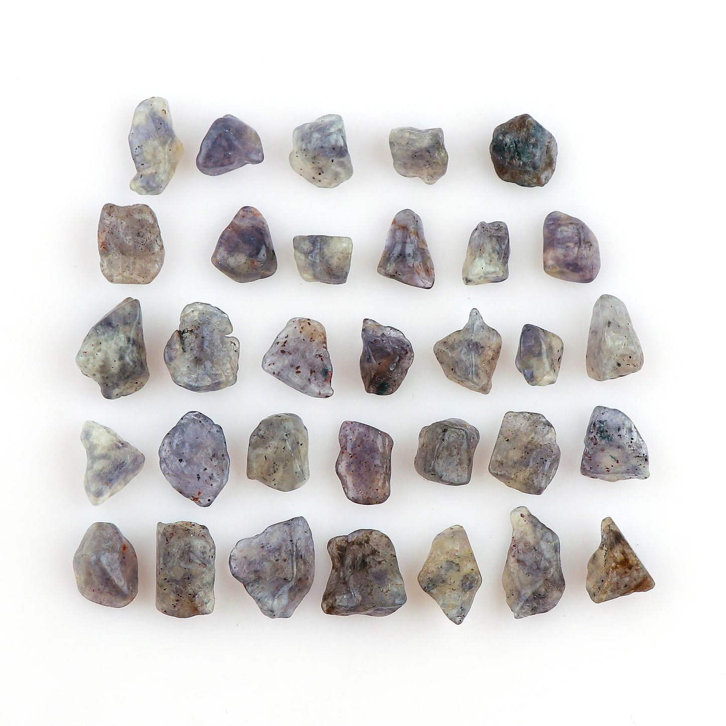 CRYSTALIS 100cts Natural Iolite Polished Raw Crystals, Loose Gemstone Wholesale Bulk Rough Jewelry Making Supply, Chakra And Healing Raw Stones, Wire Wrapping, DIY, Tumbling, Gem Collection