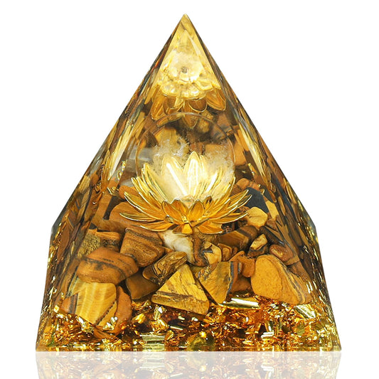 YATOJUZI 2.4" Healing Crystals Tower Tiger’s Eye Chakra Reiki Orgonite Gemstones for Attracts Wealth Money Success Suit for Meditation Accessories Birthday Gifts for Women Men