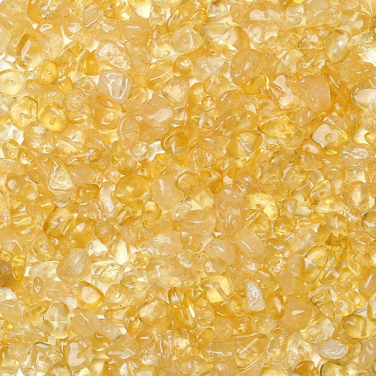 ZHIYUXI 400pcs Citrine Beads Yellow 5-8mm Healing Crystals Gemstones for Bracelet Making 2 Strands Irregular Stone Loose Rocks Bead for Jewelry Making Hole Drilled DIY Necklace Craft Gifts